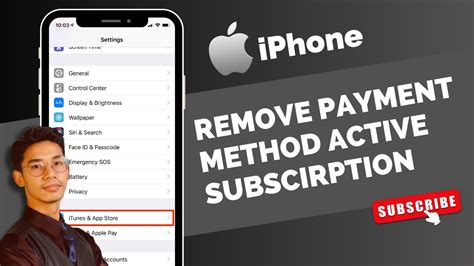 how to remove payment method on iphone with active subscription