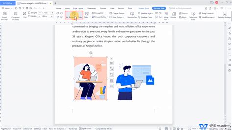 how to remove picture background in wps presentation
