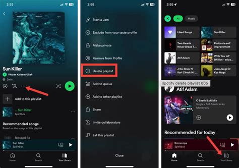 how to remove playlist from spotify home screen iphone