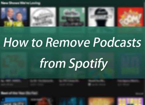 how to remove podcast from spotify