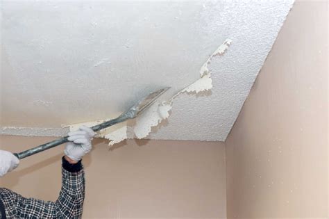 how to remove popcorn ceiling painted