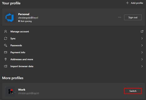 how to remove profile off of switch