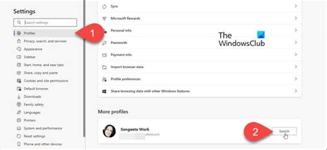 how to remove profile on switch