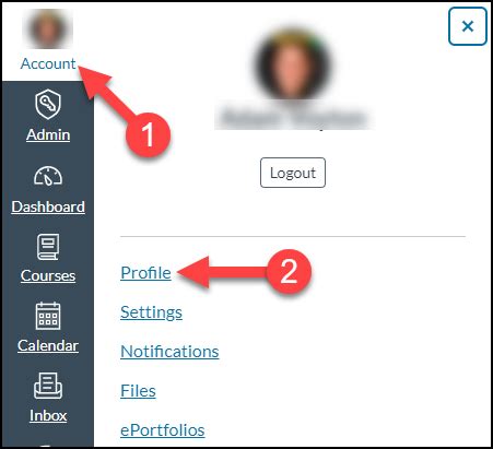 how to remove profile picture from canvas course as a student