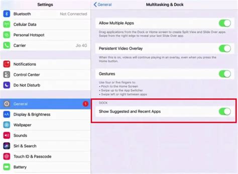 how to remove recently used apps ipad