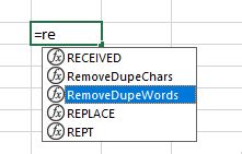 how to remove repetitive words in excel