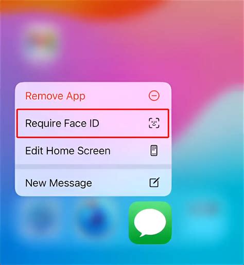 how to remove require face id for apps