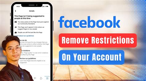 how to remove restriction on facebook mobile