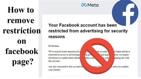 how to remove restrictions on facebook page
