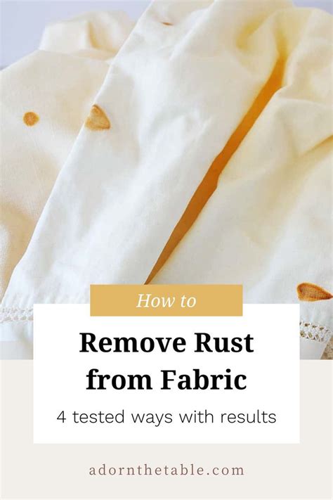 how to remove rust marks from cotton fabric