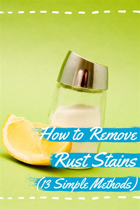 how to remove rust stains from canvas material