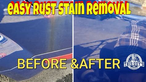 how to remove rust stains from car paint