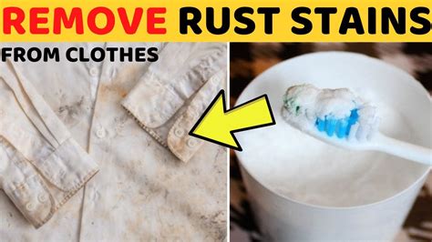 how to remove rust stains from clothes at home