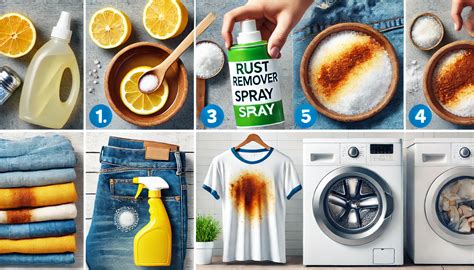 how to remove rust stains from clothes with lemon