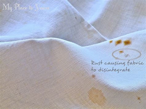 how to remove rust stains from old linen