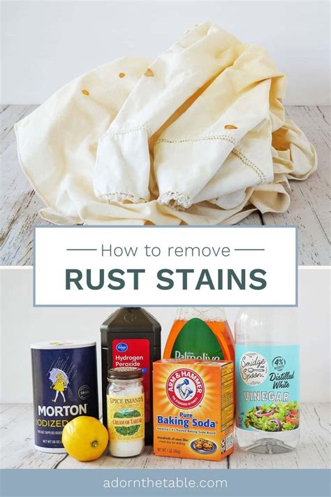 how to remove rust stains from white linen