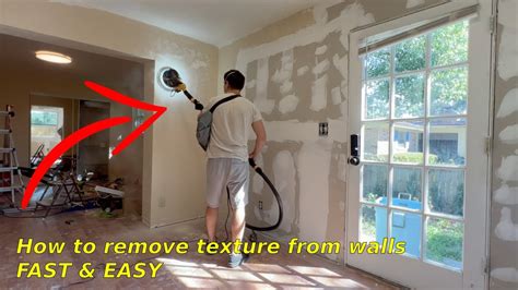 how to remove sand texture from walls