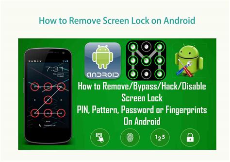 how to remove screen lock on android tablet