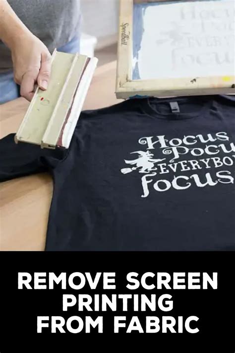 how to remove screen print from cloth