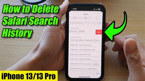 how to remove search history on iphone 13
