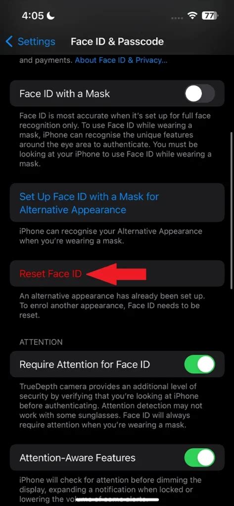 how to remove second face id on iphone 14