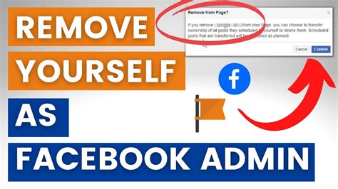 how to remove self as admin on facebook page