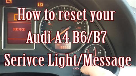 how to remove service light on audi a4