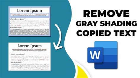 how to remove shading around text in word