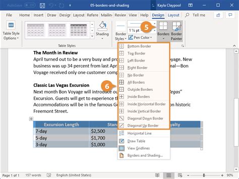 how to remove shading in word table