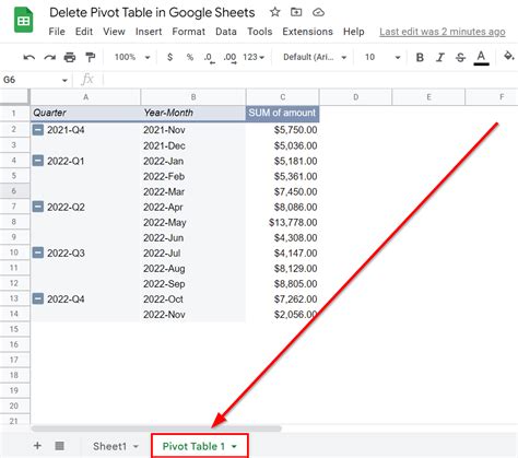 how to remove sheets in google sheets