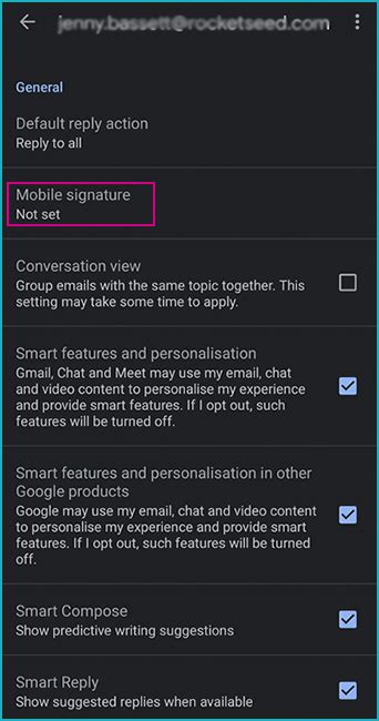 how to remove signature from android phone
