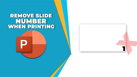 how to remove slide number in powerpoint when printing