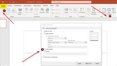 how to remove slide numbers from a powerpoint presentation