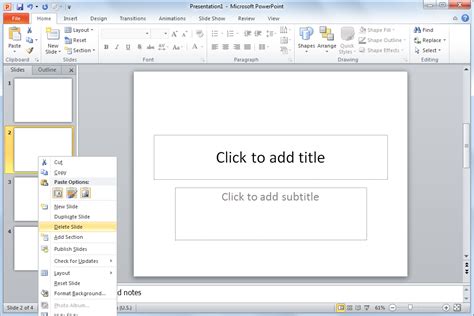 how to remove slide template in powerpoint