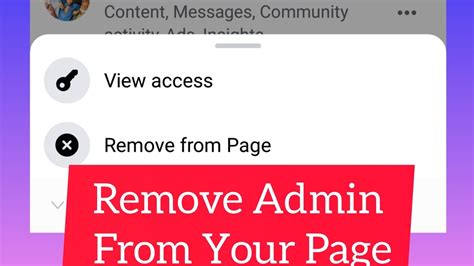 how to remove someone as admin on your facebook page