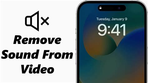 how to remove sound from iphone video