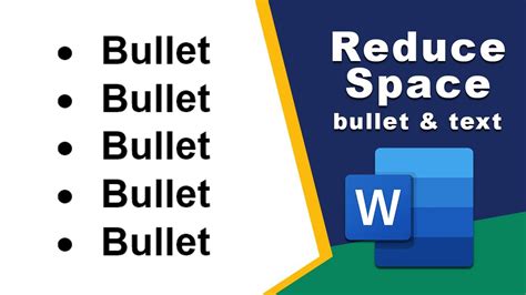 how to remove space between bullet point and text in word