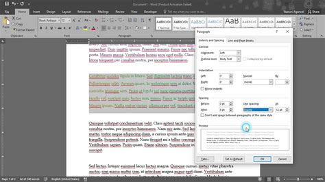 how to remove space between paragraphs in word