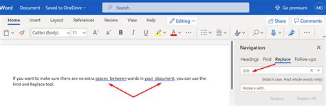 how to remove space between words in word mac