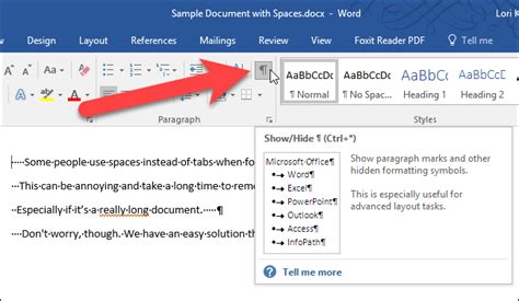 how to remove space characters in word