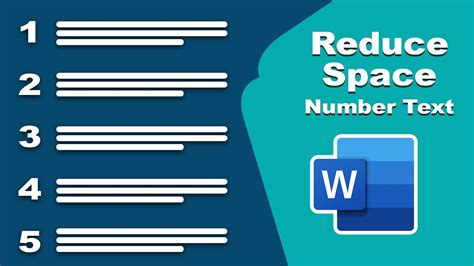 how to remove space in numbering in word