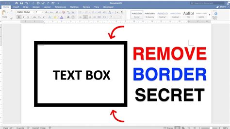 how to remove square around text in word