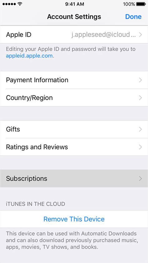 how to remove subscription in apple id