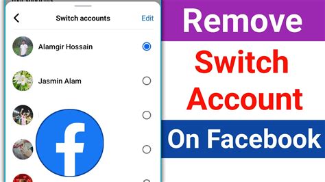 how to remove switch account in facebook on android