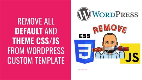 how to remove template in wordpress