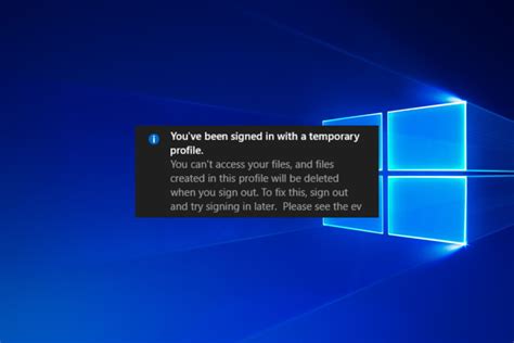 how to remove temporary profile in windows 10