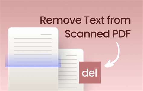 how to remove text from a scanned pdf