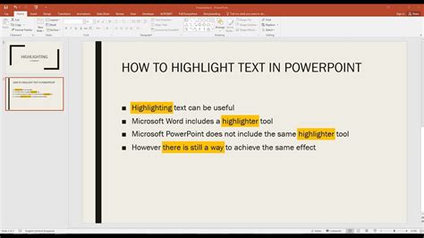 how to remove text highlight in powerpoint