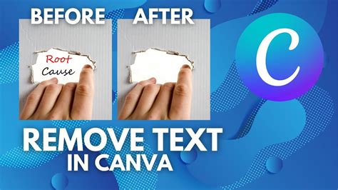 how to remove text in picture using canva