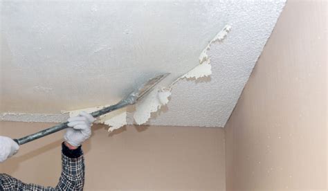 how to remove textured plaster ceiling